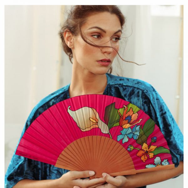 "Miscelánea" Silk Fan. Artisanal Exclusive Design
